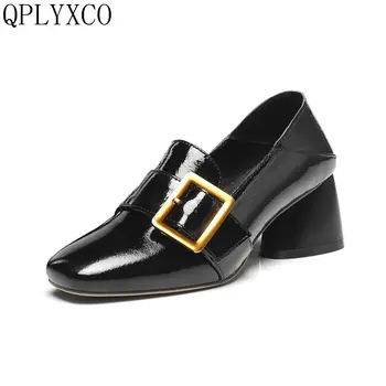 QPLYXCO Real High Quality Genuine leather Women Shoes big size 32-48 square toe Pumps Fashion High Heels Shoes Woman 8383K-3
QPLYXCO Real High Quality Genuine leather Women Shoes big size 32-48 square toe Pumps Fashion High Heels Shoes Woman 8383K-3