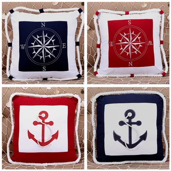 40x40cm Mediterranean Style Ancrage Boussole Pattern Pillow Cover Cotton Linen Sofa Decorative Pillows Cushion Cover Home Decor
40x40cm Mediterranean Style Ancrage Boussole Pattern Pillow Cover Cotton Linen Sofa Decorative Pillows Cushion Cover Home Decor