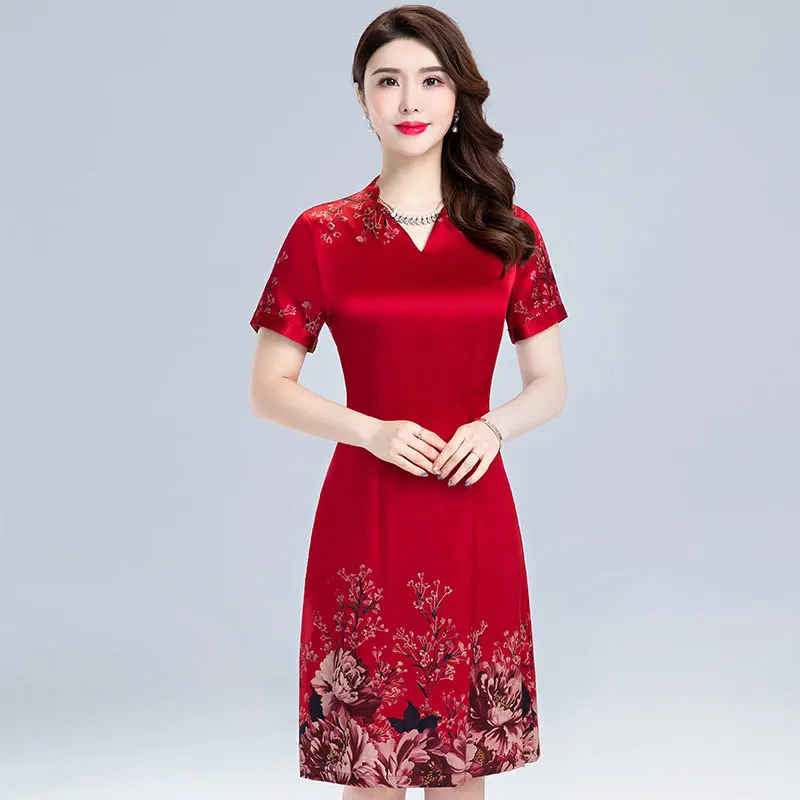 Plus Size Women Summer Dress Elegant Short Sleeve V Neck Floral Print Dress Loose Party Dresses Vestidos Femininos
Plus Size Women Summer Dress Elegant Short Sleeve V Neck Floral Print Dress Loose Party Dresses Vestidos Femininos