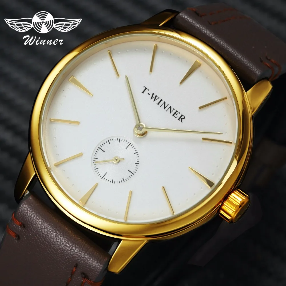WINNER Official Vintage Dress Mechanical Watch Men Genuine Leather Strap Fashion Casual Sports Mens Watches Top Brand Luxury
WINNER Official Vintage Dress Mechanical Watch Men Genuine Leather Strap Fashion Casual Sports Mens Watches Top Brand Luxury
