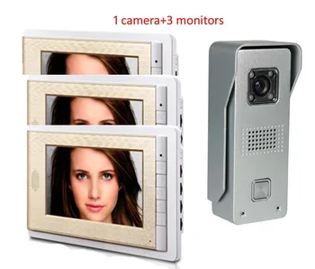 XINSILU New arrival TFT 7 inch LCD monitor video door phone 1 to 3 intercom system white Security doorbell
XINSILU New arrival TFT 7 inch LCD monitor video door phone 1 to 3 intercom system white Security doorbell