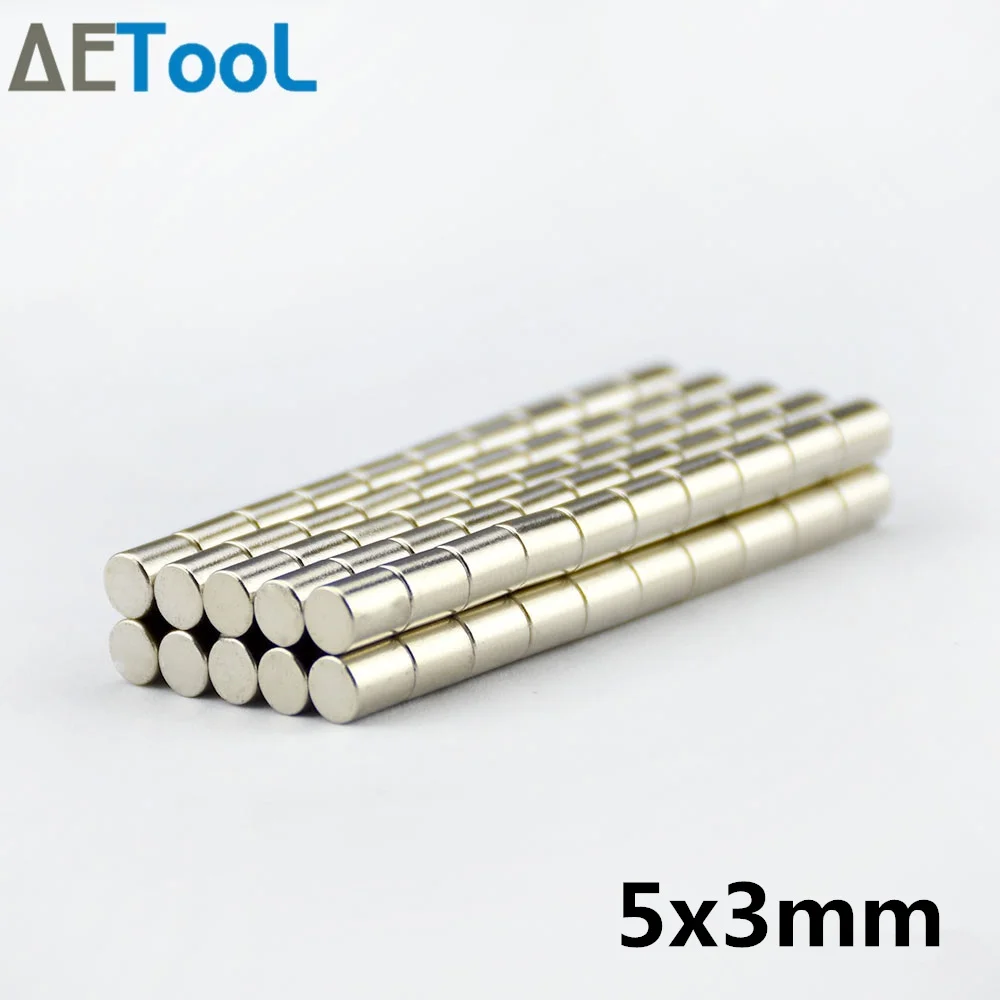 AETool 50Pcs 100pcs 5x3 Neodymium Magnet Permanent N35 NdFeB Super Strong Powerful Small Round Magnetic Magnets Disc 5mm x 3mm
AETool 50Pcs 100pcs 5x3 Neodymium Magnet Permanent N35 NdFeB Super Strong Powerful Small Round Magnetic Magnets Disc 5mm x 3mm
