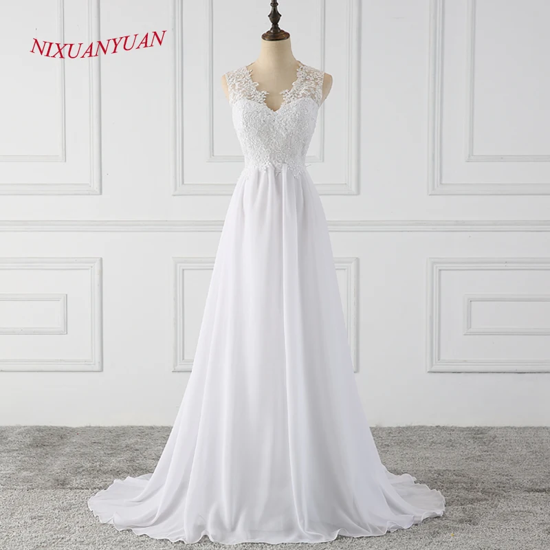 NIXUANYUAN 2018 Hot Sale Simple Chapel Train Long Zipper Appliques A Line Beach Wedding Dress White Chiffon Wedding Gown 2018
NIXUANYUAN 2018 Hot Sale Simple Chapel Train Long Zipper Appliques A Line Beach Wedding Dress White Chiffon Wedding Gown 2018