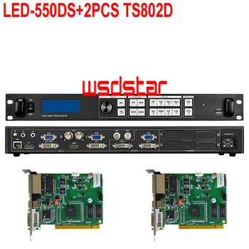 LED-550DS+2PCS TS802D LED Video Processor Inputs: AV/VGA/DVI/HDMI/DP/SDI LED rental screen video processor
LED-550DS+2PCS TS802D LED Video Processor Inputs: AV/VGA/DVI/HDMI/DP/SDI LED rental screen video processor