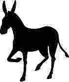 DONKEY MULE SILHOUETTE window DECAL STICKER 15x14cm | Игрушки и хобби