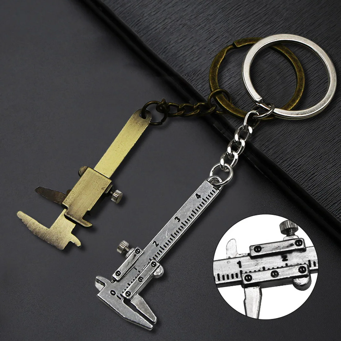 Special Simulation Mini Vernier Caliper Keychain Zinc Alloy Keychain Chain Tool Pendant Portable Tool
Special Simulation Mini Vernier Caliper Keychain Zinc Alloy Keychain Chain Tool Pendant Portable Tool