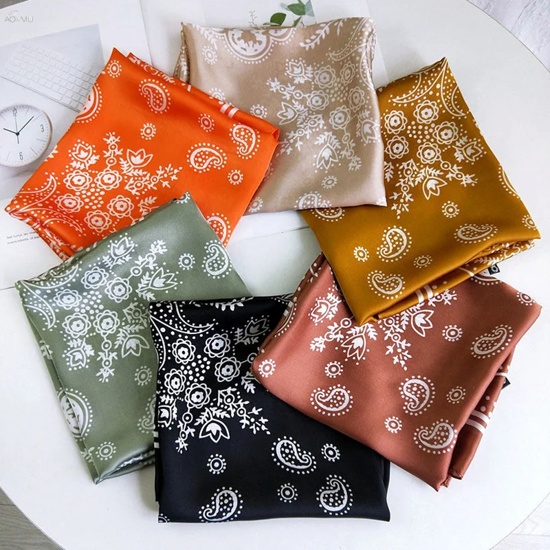 AOMU Korea Simple 70*70cm New Small Square Satin Printing Scarf Head Neck Scarf Women's Hair Tie Band Wrap Handkerchief
AOMU Korea Simple 70*70cm New Small Square Satin Printing Scarf Head Neck Scarf Women's Hair Tie Band Wrap Handkerchief