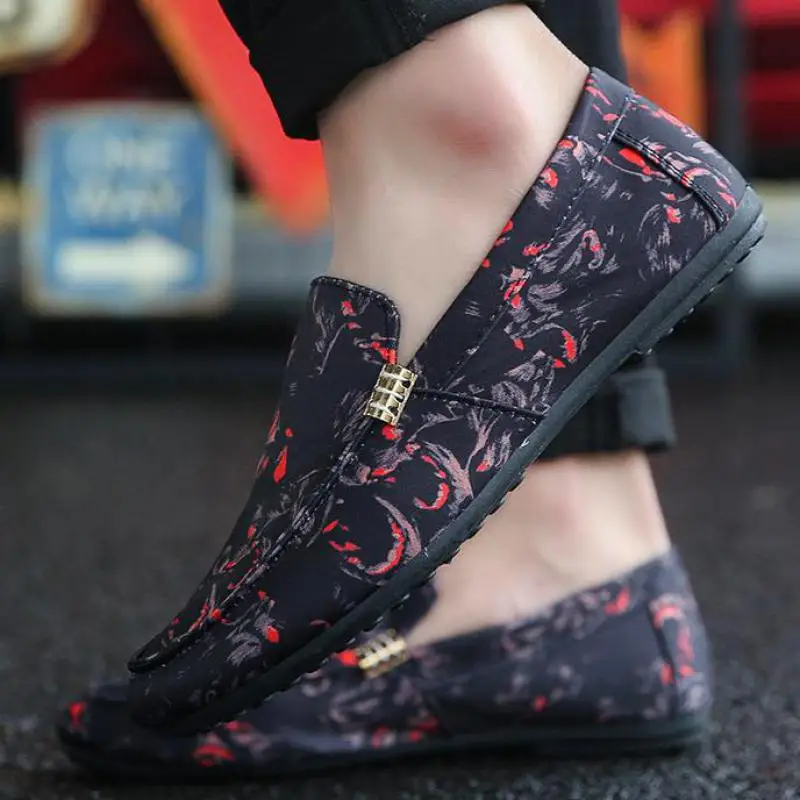Mens Canvas Flat Casual Shoes Printed Loafers Breathable Comfortable Lightweight Peas Shoes For Men Slip On Flats Lazy Shoe Male
Mens Canvas Flat Casual Shoes Printed Loafers Breathable Comfortable Lightweight Peas Shoes For Men Slip On Flats Lazy Shoe Male