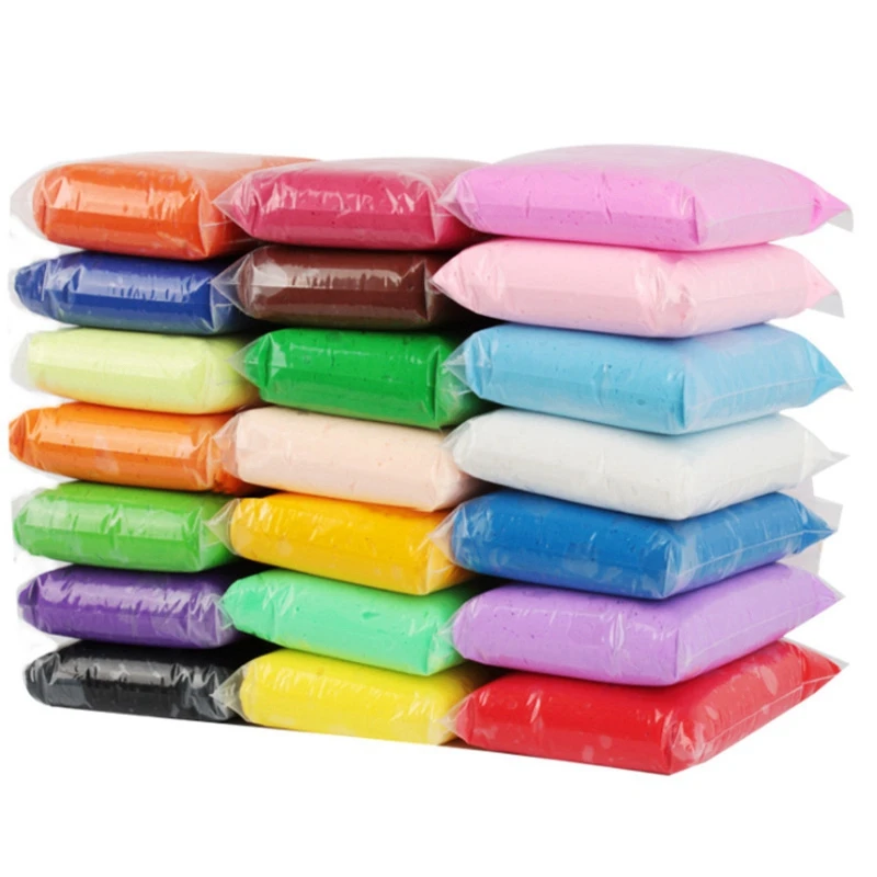 100G/Bag 24 Color Modeling Clay Air Drying Diy Soft Polymer Clay Polymer Modeling Clay Soft Blocks Plasticine Kids Playdough P