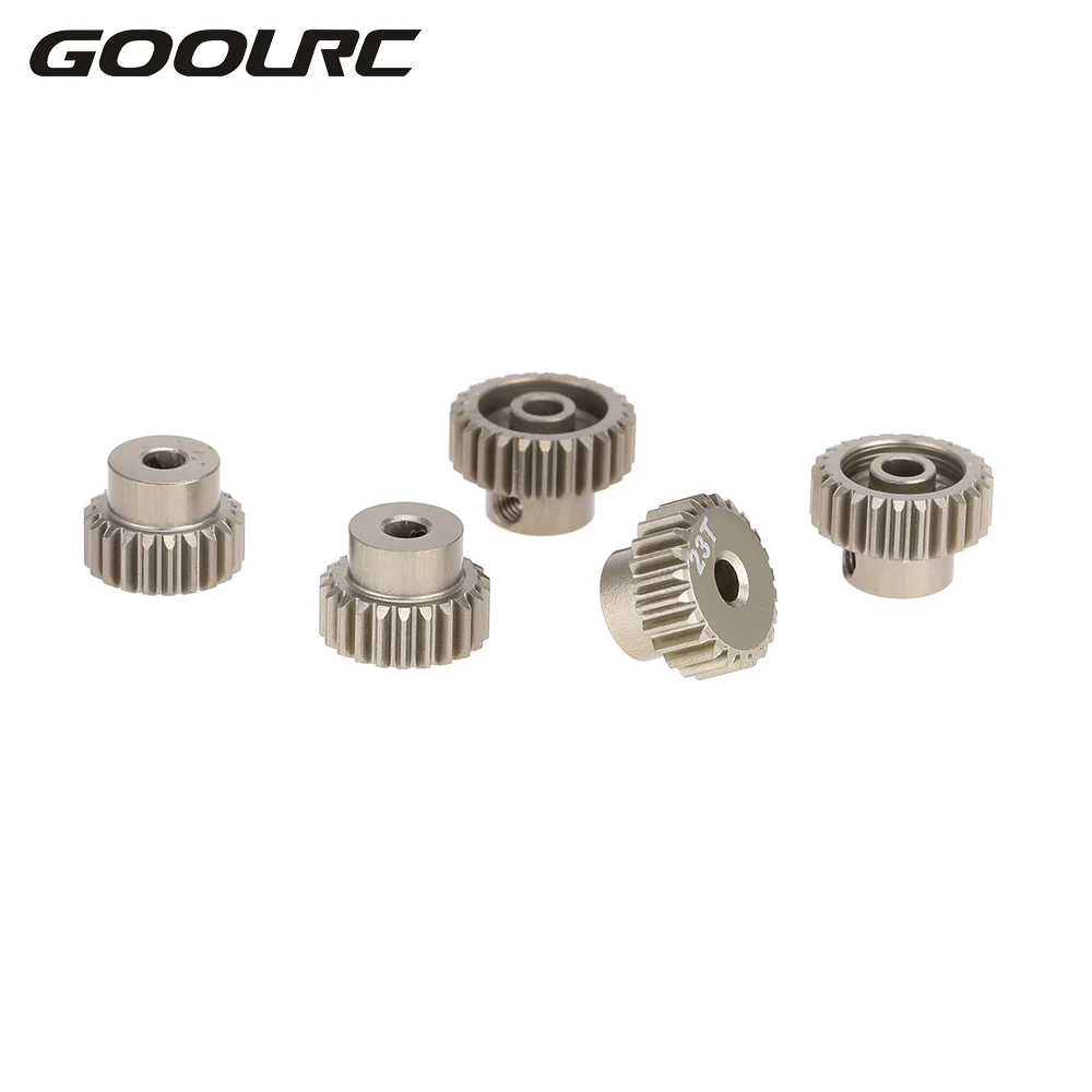GOOLRC Hight Quality Aluminum 7075 48DP 21T 22T 23T 24T 25T Pinion Motor Gear Set for 1/10 RC Car Brushed Brushless Motor
GOOLRC Hight Quality Aluminum 7075 48DP 21T 22T 23T 24T 25T Pinion Motor Gear Set for 1/10 RC Car Brushed Brushless Motor