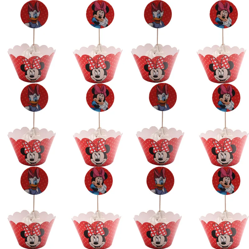 24pcs Cartoon red Mickey Mouse Cupcake Wrappers Toppers pick Kids Baby Birthday Party Supplies Wedding Cake Decoration
24pcs Cartoon red Mickey Mouse Cupcake Wrappers Toppers pick Kids Baby Birthday Party Supplies Wedding Cake Decoration