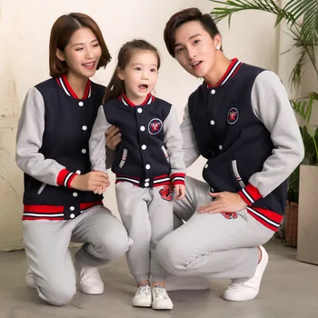 Family Matching Suits Black and Grey Casual Fashion Baseball Jackets and Pants Family Clothing Sets
Family Matching Suits Black and Grey Casual Fashion Baseball Jackets and Pants Family Clothing Sets