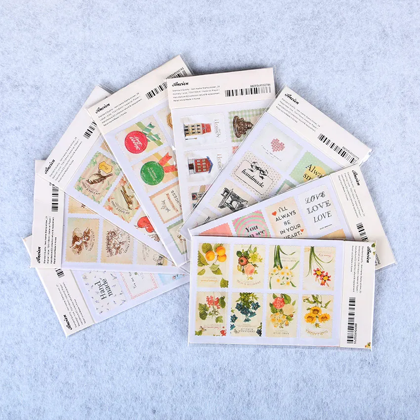 16PCS/Set Creative Paper Stamp Sticker Decoration Decal Diary Album Scrapbooking Envelope Seal Stationery Sticker
16PCS/Set Creative Paper Stamp Sticker Decoration Decal Diary Album Scrapbooking Envelope Seal Stationery Sticker