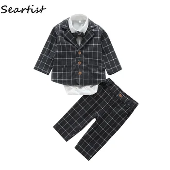 Boys Clothing Sets Plad Suit 3PCS Kids Boys Formal Suit Sets Children Jacket + Pants + Shirt with Bow Clothing Set 2020 New 48
Boys Clothing Sets Plad Suit 3PCS Kids Boys Formal Suit Sets Children Jacket + Pants + Shirt with Bow Clothing Set 2020 New 48