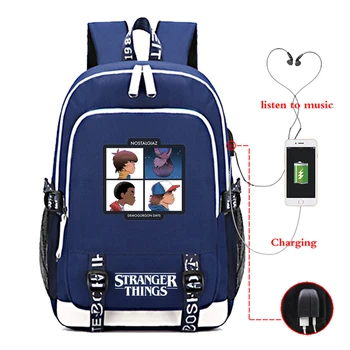 Fashion Stranger Things USB Charge Backpack Boys Girls School Rucksack Men Women Daily Bag Beautiful Teens Laptop Knapsack
Fashion Stranger Things USB Charge Backpack Boys Girls School Rucksack Men Women Daily Bag Beautiful Teens Laptop Knapsack