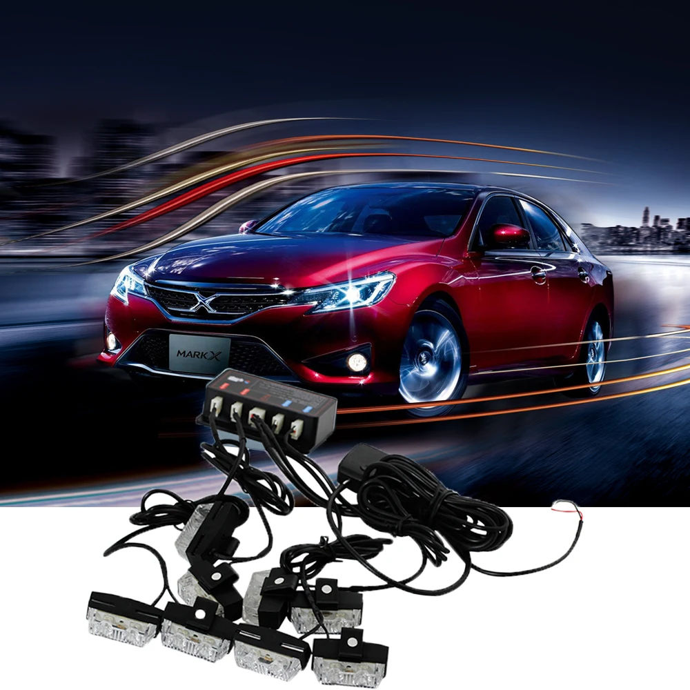 1Set 16W 8 LED Wire Control Super Power LED Strobe flash Unit led warning light DRL Strobe Police Fireman Caution pilot Lamp
1Set 16W 8 LED Wire Control Super Power LED Strobe flash Unit led warning light DRL Strobe Police Fireman Caution pilot Lamp