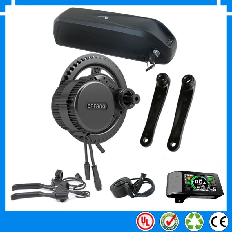 Bafang BBS02B 48V 750W mid drive electric motor kit 500C LCD display with 48V 13Ah 17.5ah Li-ion down tube ebike battery
Bafang BBS02B 48V 750W mid drive electric motor kit 500C LCD display with 48V 13Ah 17.5ah Li-ion down tube ebike battery