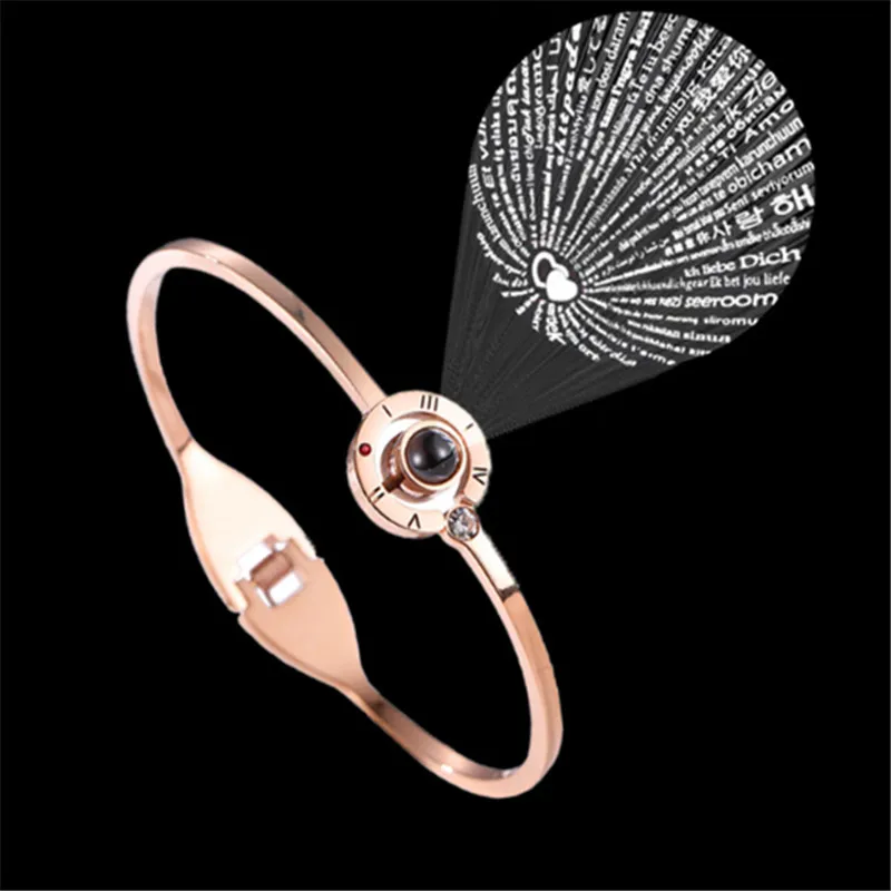 Fashion Women 100 Languages I Love You Memory Bracelet Steel Rose Gold Roman Numerals Crystal Charm Bracelets & Bangles Gifts
Fashion Women 100 Languages I Love You Memory Bracelet Steel Rose Gold Roman Numerals Crystal Charm Bracelets & Bangles Gifts
