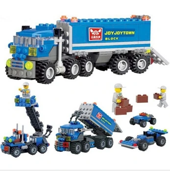 

Hot 163pcs KAZI kids Christmas gift Enlighten educational toys Dumper Truck DIY toys building blocks,children toys playmobile