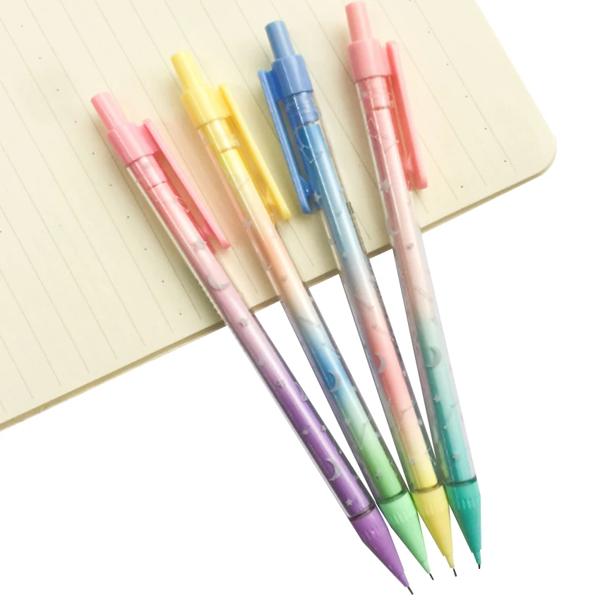 4pcs/lot Colorful Gradient Lucky Star Sky propelling pencil Gifts for Kids School Office Supply Party favors
4pcs/lot Colorful Gradient Lucky Star Sky propelling pencil Gifts for Kids School Office Supply Party favors