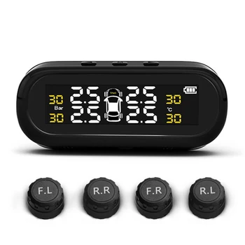 Solar Car TPMS Tire Pressure Monitoring System Digital LCD Display Auto Alarm tool Wireless 4 external Sensor
Solar Car TPMS Tire Pressure Monitoring System Digital LCD Display Auto Alarm tool Wireless 4 external Sensor