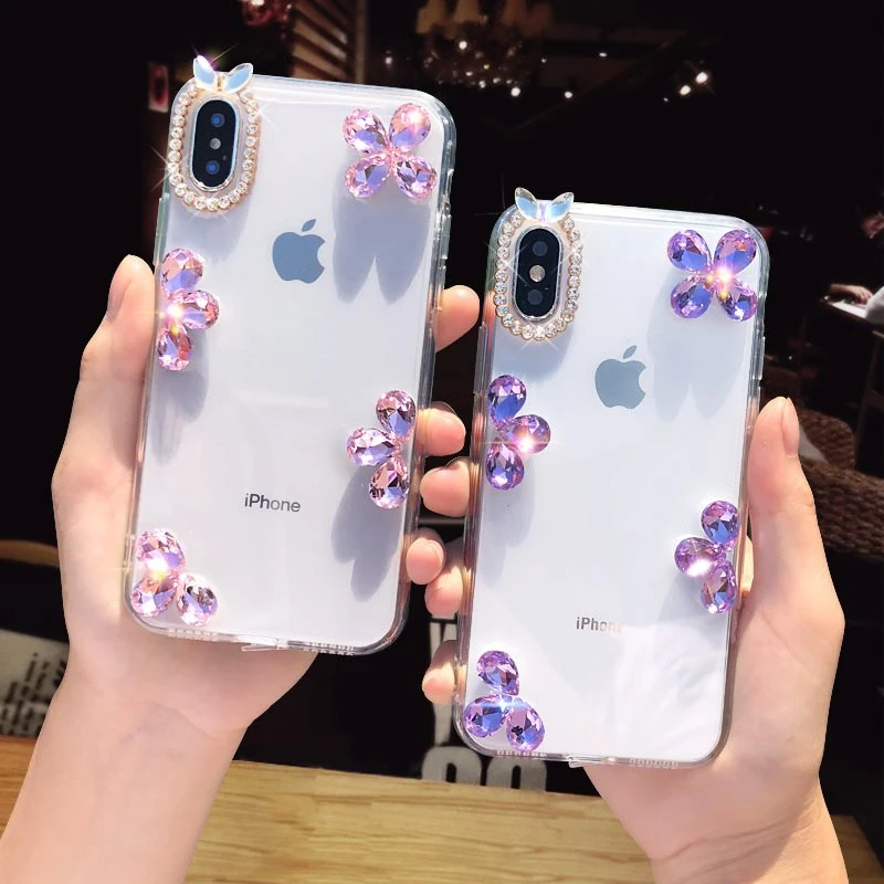 Luxury 3D diamond flower transparent glitter bling soft phone case for iphone X XR XS MAX 7 8 6S plus for samsung S8 S9 S10 Note
Luxury 3D diamond flower transparent glitter bling soft phone case for iphone X XR XS MAX 7 8 6S plus for samsung S8 S9 S10 Note