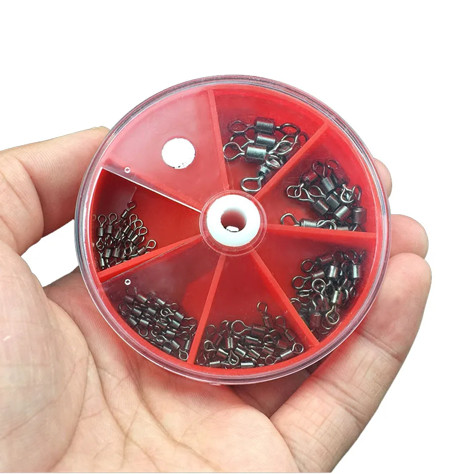76PCS/Lot 6 Size swivel fishing Ball bearing with safety snap solid rings connectors rolling swivels fishing hook accessories
76PCS/Lot 6 Size swivel fishing Ball bearing with safety snap solid rings connectors rolling swivels fishing hook accessories