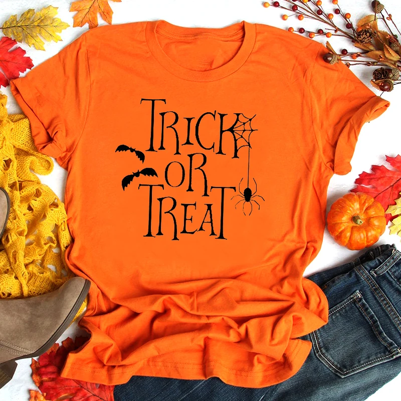 Trick or Treat Letter Print Women T-shirts Halloween Festival Harajuku Kawaii Top Tee Cotton Casual Pumpkin Girl Tshirt Dropship
Trick or Treat Letter Print Women T-shirts Halloween Festival Harajuku Kawaii Top Tee Cotton Casual Pumpkin Girl Tshirt Dropship