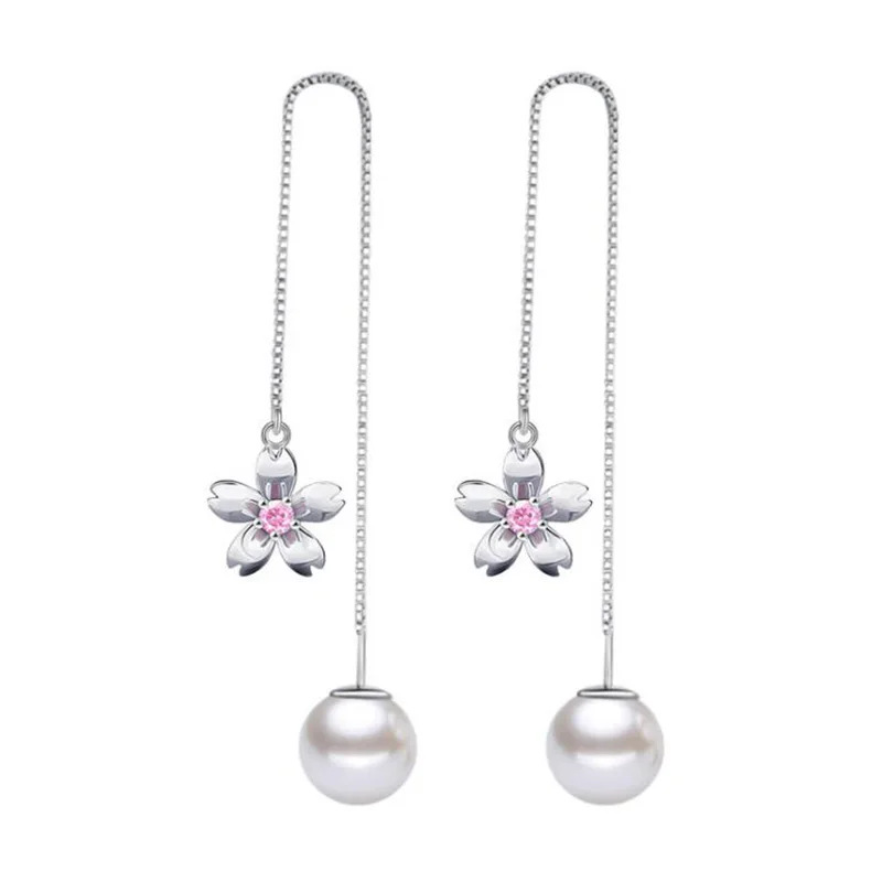 New 925 Sterling Silver Drop Earring Imitation Pearl Zircon Flower Design Earrings For Women Jewelry Femme 2019 SY439
New 925 Sterling Silver Drop Earring Imitation Pearl Zircon Flower Design Earrings For Women Jewelry Femme 2019 SY439