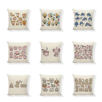 Linen 45*45cm Cushion Covers Bee Axolotl Pig Fox Print Pillowcase Home Living Room Sofa Chair Cushion Decoration Accessories
Linen 45*45cm Cushion Covers Bee Axolotl Pig Fox Print Pillowcase Home Living Room Sofa Chair Cushion Decoration Accessories