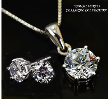 Jewelry Sets Real Pure 925 Sterling Silver Jewelry Zircon Pendant Necklace Earring Jewellery Set High Grade Quality ST0005
Jewelry Sets Real Pure 925 Sterling Silver Jewelry Zircon Pendant Necklace Earring Jewellery Set High Grade Quality ST0005