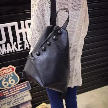 new fashion Backpack women bag quality pu leather decorative buttons buttoned leather shoulder bag chest bag large capacity
new fashion Backpack women bag quality pu leather decorative buttons buttoned leather shoulder bag chest bag large capacity