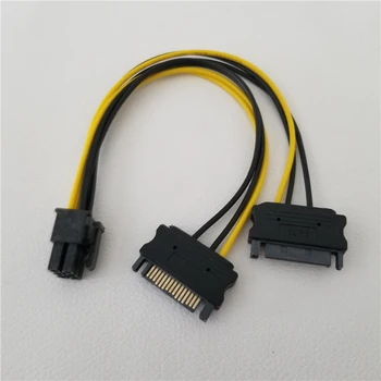 Dual SATA Cable PCI-E PCIE PCI E Express 15Pin Male to 6Pin Male Adapter Converter Power Cable 18AWG for PC Graphics Card diy
Dual SATA Cable PCI-E PCIE PCI E Express 15Pin Male to 6Pin Male Adapter Converter Power Cable 18AWG for PC Graphics Card diy