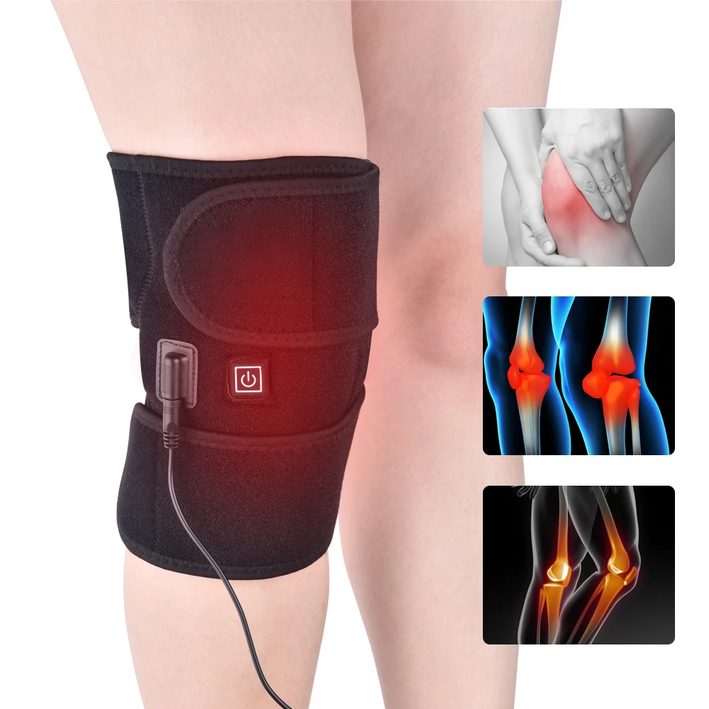 

Infrared Heated Knee Brace Arthritis Knee Heating Pad Wrap Support Massager Injury Cramps Therapy Joint Pain Relief Foot Care