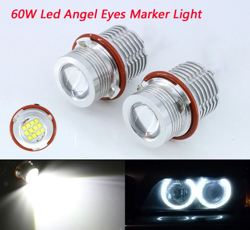 

2x 60W Angel Eyes LED Halo Ring Marker Light Error Free For X-series E53 X5(2000-2006) / E83 X3(2007-2012)