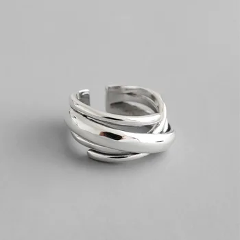 Fashion Jewelry Silver 925 Jewelry Multi-layer Winding Engagement Ring 100% S925 Sterling Silver Rings bague femme
Fashion Jewelry Silver 925 Jewelry Multi-layer Winding Engagement Ring 100% S925 Sterling Silver Rings bague femme