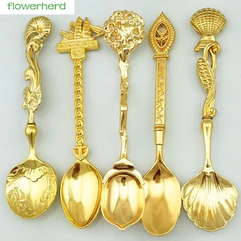5pcs Vintage Royal Style Bronze Carved Small Coffee Spoon Tea Ice Cream Sugar Cake Flatware Sliver Gold Tableware Kitchen Tools
5pcs Vintage Royal Style Bronze Carved Small Coffee Spoon Tea Ice Cream Sugar Cake Flatware Sliver Gold Tableware Kitchen Tools