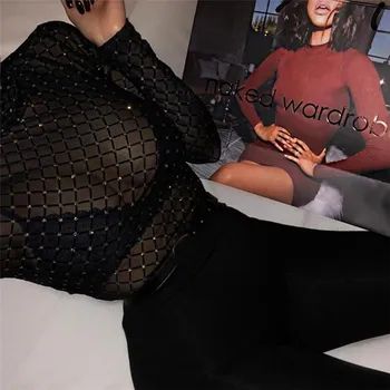 2018 Winter Sexy Sheer Mesh Bodysuit Women High Neck Long Sleeve Gilded Slim Black Bodycon Jumpsuit Rompers Playsuits
2018 Winter Sexy Sheer Mesh Bodysuit Women High Neck Long Sleeve Gilded Slim Black Bodycon Jumpsuit Rompers Playsuits