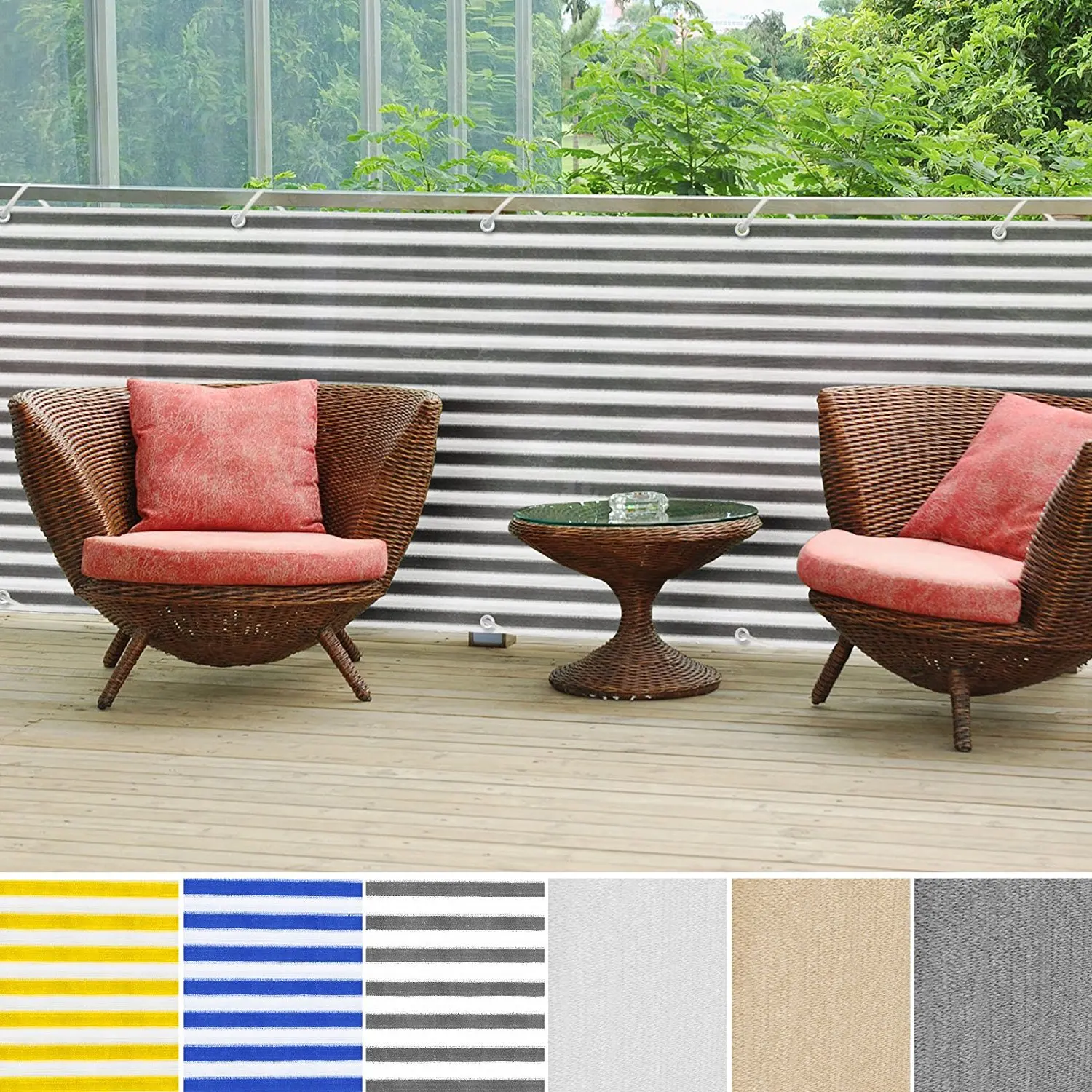 Balcony Privacy Screening Cover | Screen Cover for UV Protection - 0.75*6M - Gray/White | Multiple Colors Available
Balcony Privacy Screening Cover | Screen Cover for UV Protection - 0.75*6M - Gray/White | Multiple Colors Available