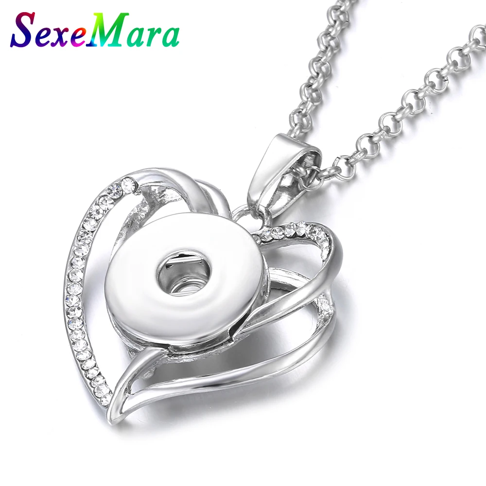 New Snap Button Necklace Snap Jewelry Silver Flower Love Heart Pendant Necklace for Women DIY Fit 18mm Snap Buttons Jewelry
New Snap Button Necklace Snap Jewelry Silver Flower Love Heart Pendant Necklace for Women DIY Fit 18mm Snap Buttons Jewelry