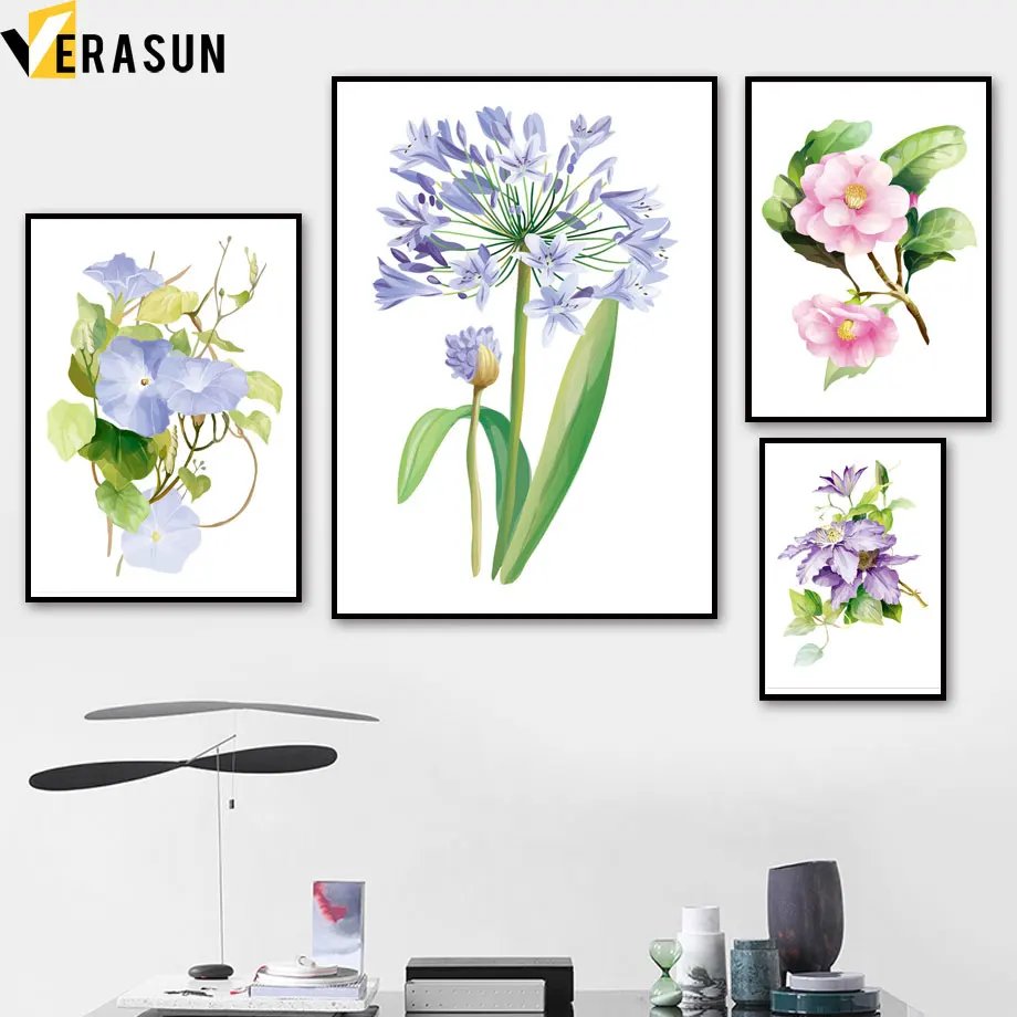 Watercolor Agapanthus Flower Peony Plants Wall Art Canvas Painting Nordic Posters And Prints Wall Pictures For Living Room Decor
Watercolor Agapanthus Flower Peony Plants Wall Art Canvas Painting Nordic Posters And Prints Wall Pictures For Living Room Decor