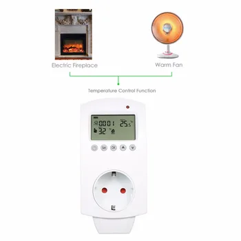 Digital LCD Programmable Temperature Controller Controlling Air Conditioner Thermoregulator Plug In Thermostat
Digital LCD Programmable Temperature Controller Controlling Air Conditioner Thermoregulator Plug In Thermostat