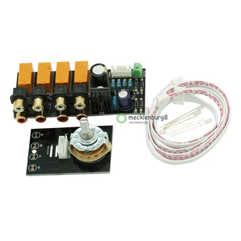 Two-way 4 channel stereo audio Input selector signal of relay boards signal switching amplifier RCA board for do-it-yourself spe
Two-way 4 channel stereo audio Input selector signal of relay boards signal switching amplifier RCA board for do-it-yourself spe