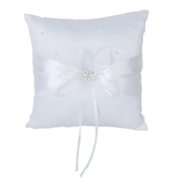20cmx20cm Satin Flower Beaded Wedding Ceremony Ring Pillow-White
20cmx20cm Satin Flower Beaded Wedding Ceremony Ring Pillow-White