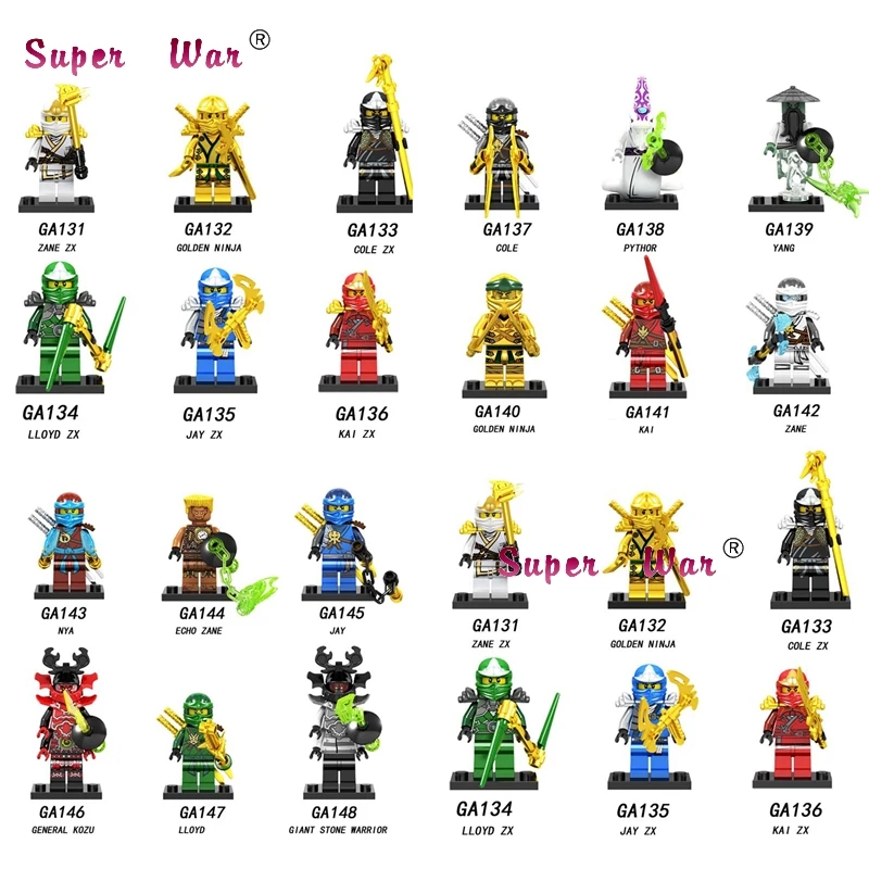 Single Model Building Blocks Jay Golden Kai Cole Llyod ZANE Pythor Snakes NYA COLE WU Gifts Toys for children
Single Model Building Blocks Jay Golden Kai Cole Llyod ZANE Pythor Snakes NYA COLE WU Gifts Toys for children