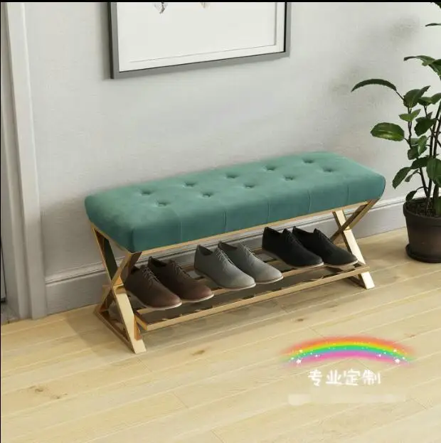 Nordic simple iron art small sofa changing shoes bench bench bed modern end stool low stool shoe shop try shoes chair
Nordic simple iron art small sofa changing shoes bench bench bed modern end stool low stool shoe shop try shoes chair