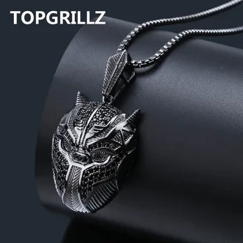 TOPGRILLZ Hip Hop Black Panther Iced Out Pendant Necklace Men Jewelry Gifts With Box Chain 24"
TOPGRILLZ Hip Hop Black Panther Iced Out Pendant Necklace Men Jewelry Gifts With Box Chain 24"