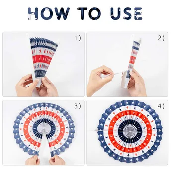 1Set/6Pcs 4th of July Decorations Paper Fan Patriotic American Independence Day Party Supplies #4 
1Set/6Pcs 4th of July Decorations Paper Fan Patriotic American Independence Day Party Supplies #4