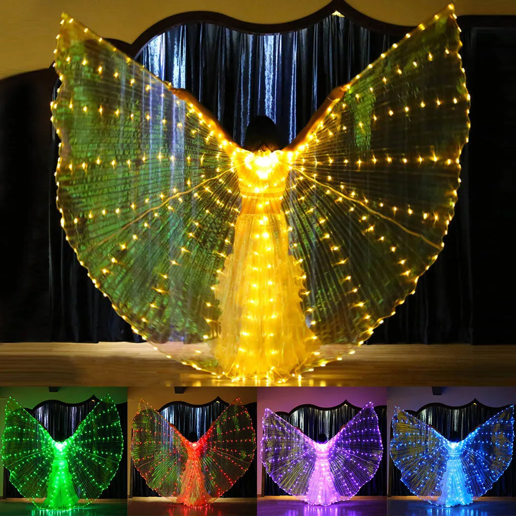 2019 Women LED Belly Dance Wings Colorful Butterflies Wings with Telescopic Stick Angel Isis Wings Butterfly Wings Stage Props
2019 Women LED Belly Dance Wings Colorful Butterflies Wings with Telescopic Stick Angel Isis Wings Butterfly Wings Stage Props