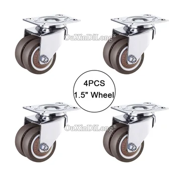 4PCS 1.5'' Furniture Casters Wheels Rubber Mute Universal Swivel Wheels Rollers Runners for Platform Trolley Chair Bear 45KG/PCS
4PCS 1.5'' Furniture Casters Wheels Rubber Mute Universal Swivel Wheels Rollers Runners for Platform Trolley Chair Bear 45KG/PCS
